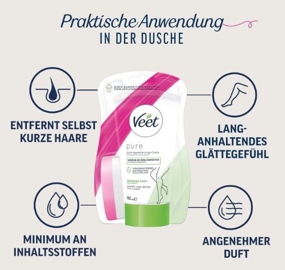 🚿 Veet Pure Dusch-Haarentfernungscreme ab 6€ (statt 8€) 🚿 Veet Pure Dusch Haarentfernungscreme ab 6€ (statt 8€)