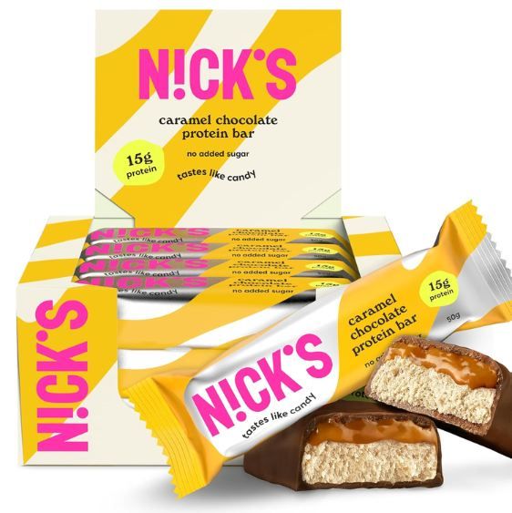 🍫 12er Pack Nicks Karamell Schokolade Protein Riegel ab 16,51€ (statt 26€)
