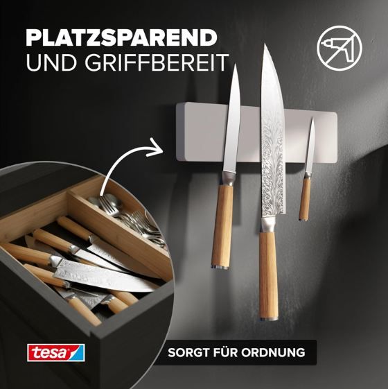 🧲 tesa Messer Magnetleiste ohne Bohren für 6,99€ (statt 20€) 🧲 tesa Messer Magnetleiste ohne Bohren für 6,99€ (statt 20€)