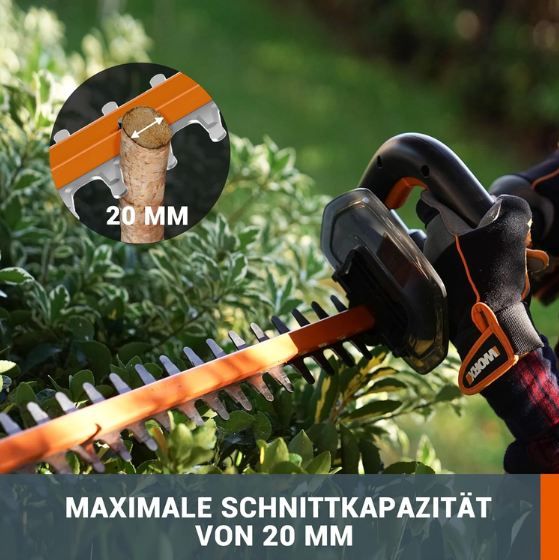 🪚 Worx WG264E.9 Akku Heckenschere 20V, 56cm für 66,39€ (statt 85€)