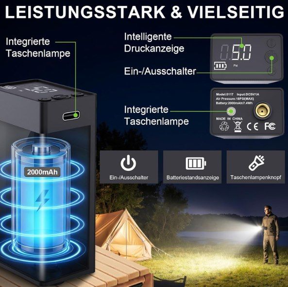 💦 Tadomoe Campingdusche 20L mit 2.000mAh Pumpe für 41,99€ (statt 70€) 💦 Tadomoe Campingdusche 20L mit 2.000mAh Pumpe für 41,99€ (statt 70€)