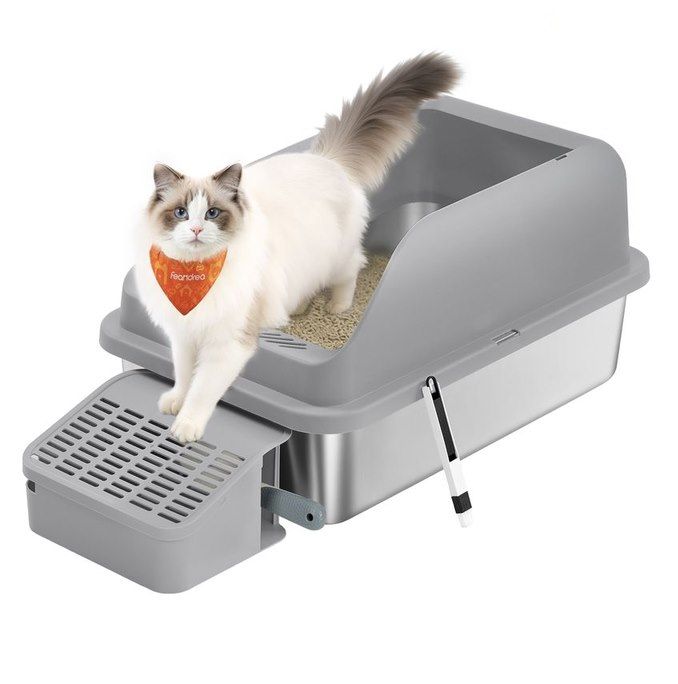 😻 Feandrea Katzenklo mit Edelstahlwanne für 26,99€ (statt 38€)