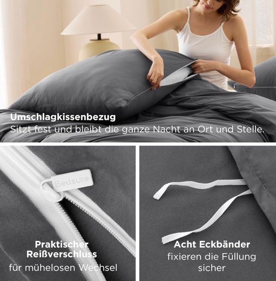 🛌 Bis zu 63% Rabatt auf BEDSURE Bettwäsche z.B. 220x240 + 2 Kissenbezüge für 10€ (statt 25€) 🛌 Bis zu 63% Rabatt auf BEDSURE Bettwäsche z.B. 220x240 + 2 Kissenbezüge für 10€ (statt 25€)