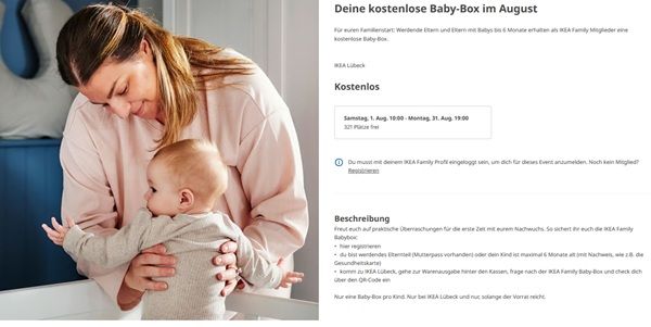👶 IKEA Lübeck: IKEA Family Babybox gratis 👶 IKEA Lübeck: IKEA Family Babybox gratis