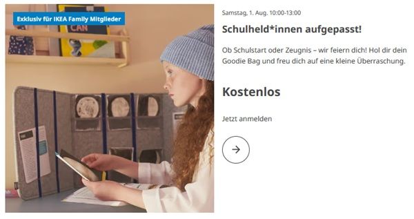 IKEA Saarlouis: Kinder-Goodie Bag gratis - Anmeldung erforderlich! IKEA Saarlouis: Kinder Goodie Bag gratis Anmeldung erforderlich!