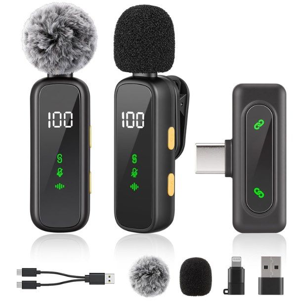 🎤 Koilboane L06 Kabelloses Lavalier Ansteckmikrofon mit Display für 15,99€ (statt 25€)
