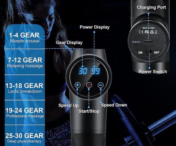 💪 Zerolia MG-A3 Massagepistole mit 30 Stufen für 23€ (statt 30€) 💪 Zerolia MG A3 Massagepistole mit 30 Stufen für 23€ (statt 30€)