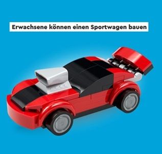 Gratis für Erwachsene: LEGO Sportwagen in LEGO Stores am 22.07. bauen