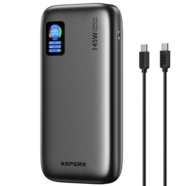 🔋 AsperX 100W 24.000mAh USB-C Powerbank für 39,99€ (statt 50€)