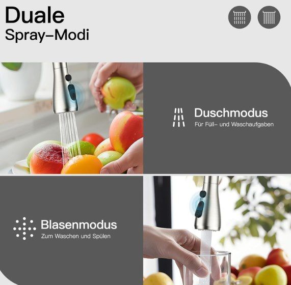 💦 Rainsworth ausziehbare Küchenarmatur mit 2 Modi für 17,99€ (statt 40€)