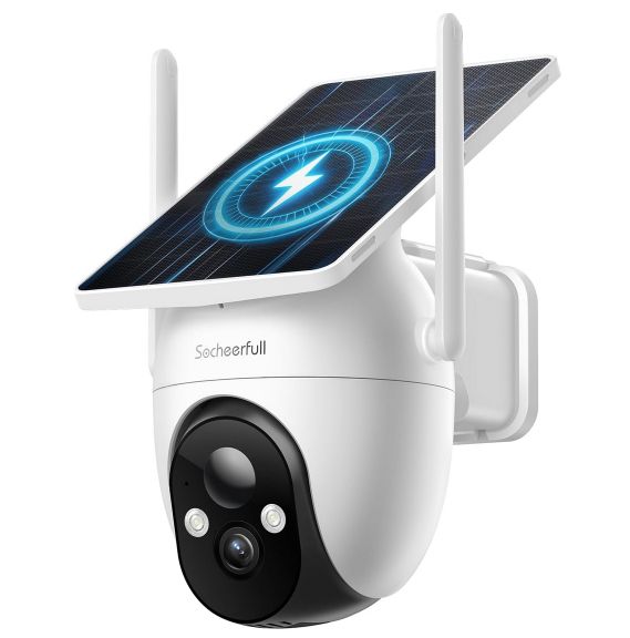 📷 Socheerfull Q4 2K Solar Außenkamera mit Panel für 32,99€ (statt 60€)