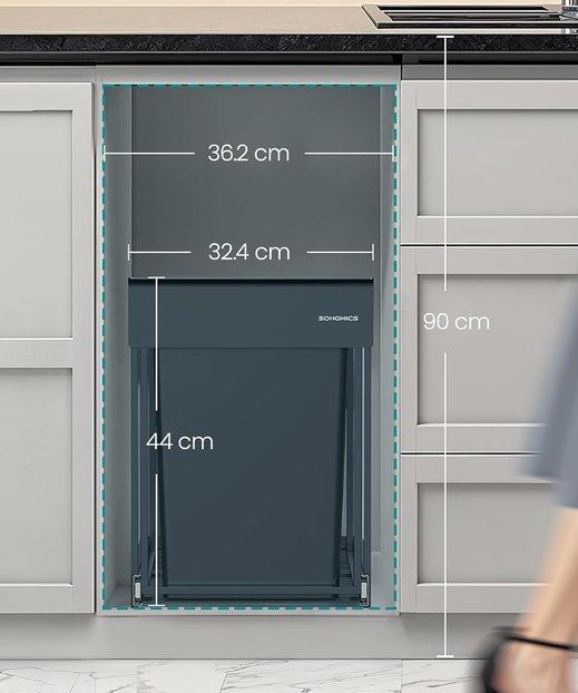 🗑️ Songmics Unterschrank Mülltrennsystem (2x 20l) für 49,99€ (statt 70€)
