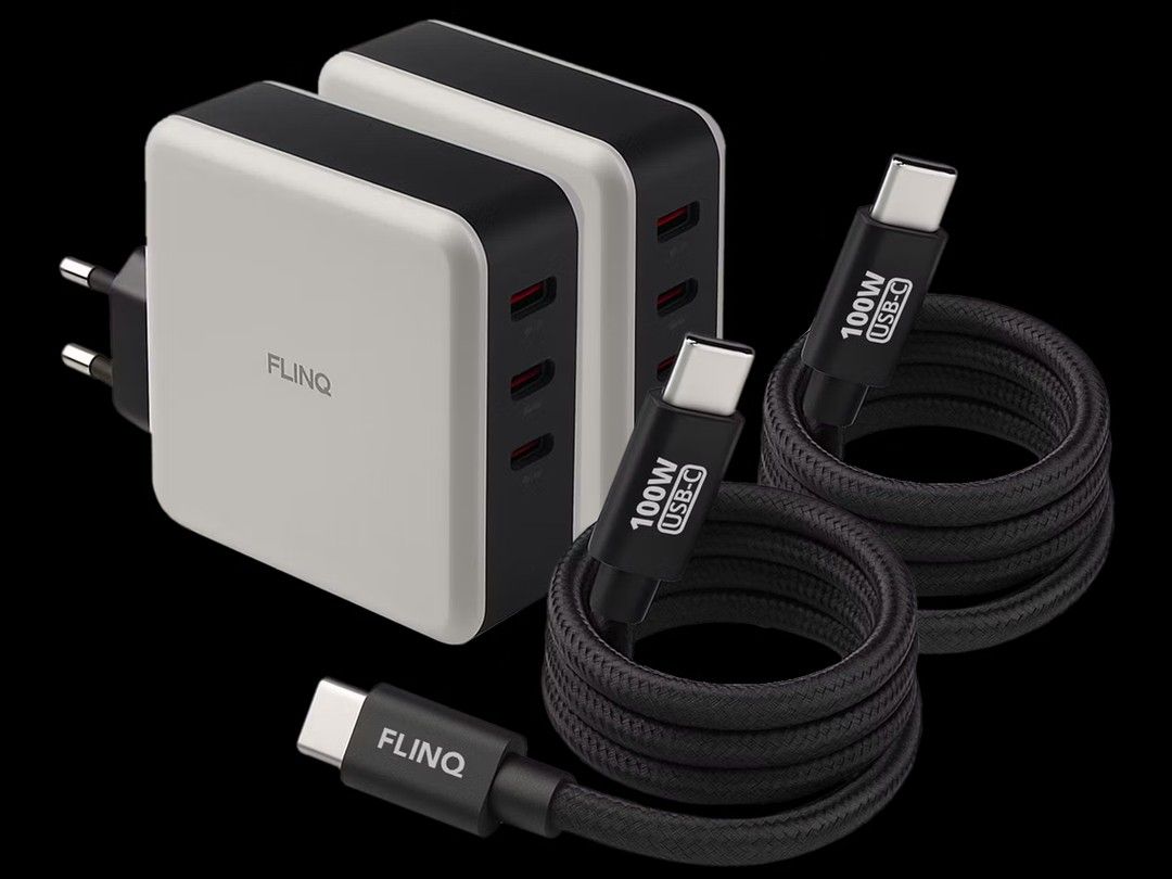 2x FlinQ Nano Ladegerät mit Kabel 2 zum Preis von einem