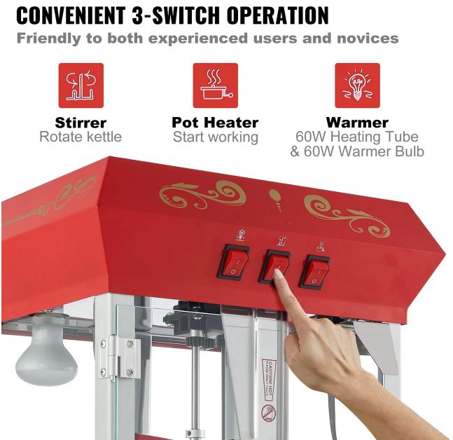 🍿 VEVOR 850W Popcornmaschine mit Wagen + Zubehör für 154,99€ (statt 199€) 🍿 VEVOR 850W Popcornmaschine mit Wagen + Zubehör für 154,99€ (statt 199€)
