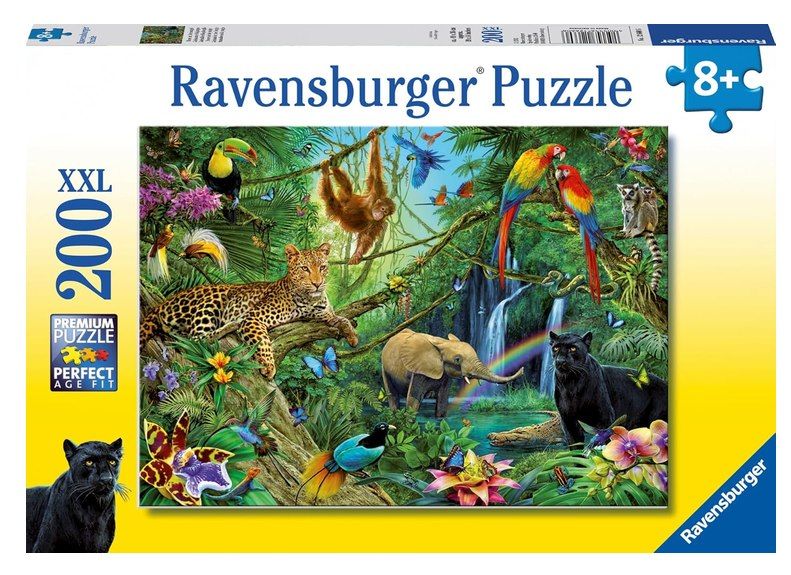 🐘 Ravensburger Tiere im Dschungel XXL Puzzle, 200 Teile für 6€ (statt 14€)