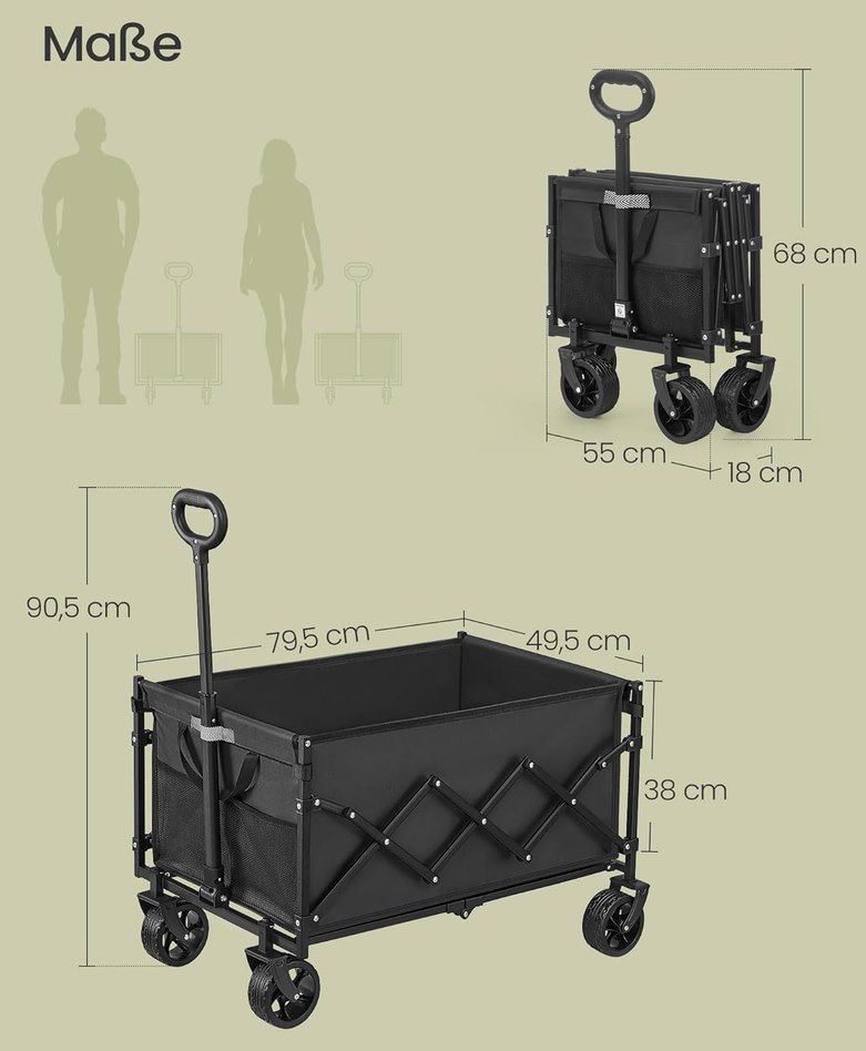 🍻 SONGMICS faltbarer Bollerwagen (150L) bis 120kg für 33,99€ (statt 42€) 🍻 SONGMICS faltbarer Bollerwagen (150L) bis 120kg für 33,99€ (statt 42€)