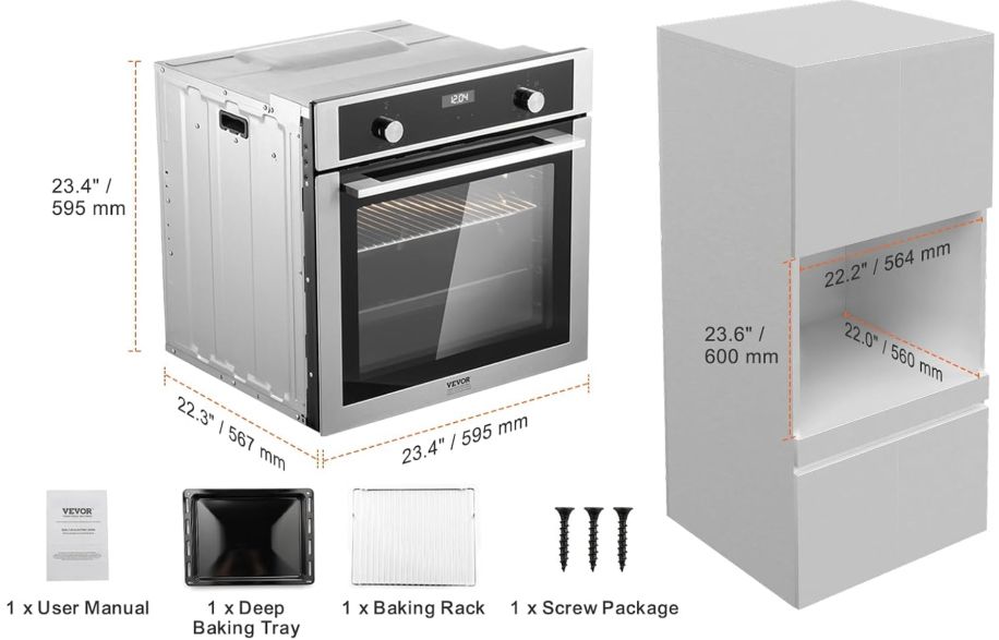 đ„ VEVOR Einbaubackofen mit Dampfreinigung fĂŒr 289,70⏠(statt 328âŹ) đ„ VEVOR Einbaubackofen mit Dampfreinigung fĂŒr 289,70⏠(statt 328âŹ)