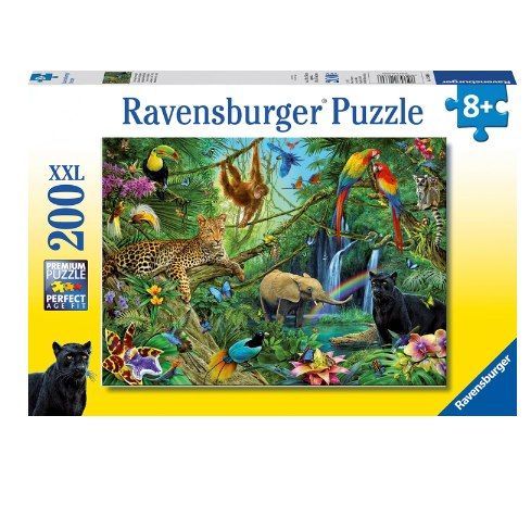 🐘 Ravensburger Tiere im Dschungel XXL-Puzzle, 200 Teile für 6€ (statt 14€)
