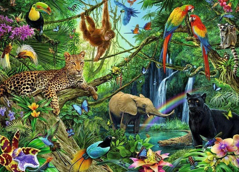 🐘 Ravensburger Tiere im Dschungel XXL Puzzle, 200 Teile für 6€ (statt 14€)