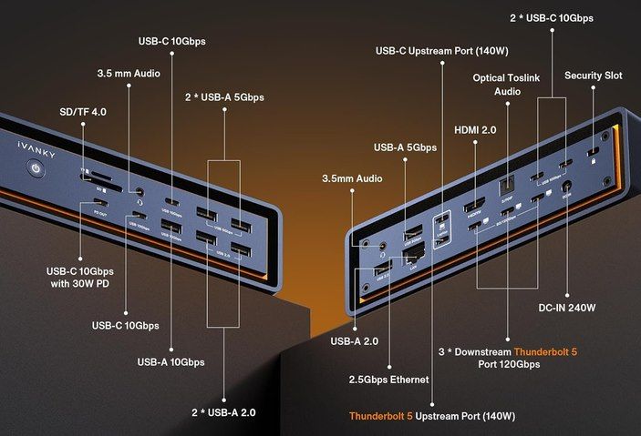 🖥️ iVANKY FusionDock Max 2 Thunderbolt 5 Dockingstation für 320€ (statt 380€) 🖥️ iVANKY FusionDock Max 2 Thunderbolt 5 Dockingstation für 320€ (statt 380€)