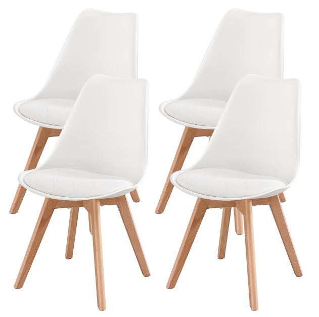 🪑 4x VASAGLE Esszimmerstühle aus PU-Leder und Buchenholz für 75,99€ (statt 90€)