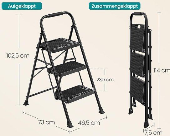 🪜 SONGMICS Trittleiter aus Stahl mit 3 Stufen für 26,59€ (statt 38€) 🪜 SONGMICS Trittleiter aus Stahl mit 3 Stufen für 26,59€ (statt 38€)