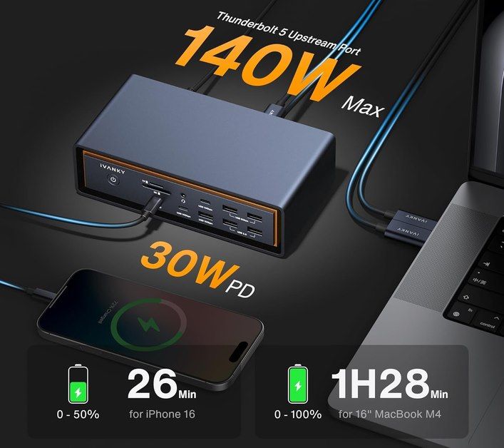 🖥️ iVANKY FusionDock Max 2 Thunderbolt 5 Dockingstation für 320€ (statt 380€) 🖥️ iVANKY FusionDock Max 2 Thunderbolt 5 Dockingstation für 320€ (statt 380€)