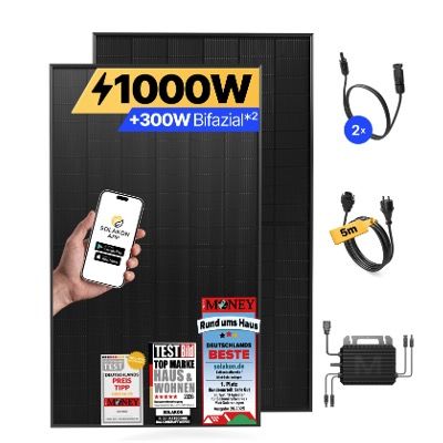 ☀️ Marstek 2x 500W Balkonkraftwerk mit Wechselrichter und Stecker für 259,04€ (statt 300€) + 30€ Netto