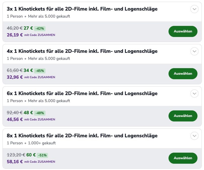 📽️🍿 8x CineStar Gutschein (inkl. Sitzplatz  & Filmzuschläge) ➡️ für 58,16€ (statt 123€)
