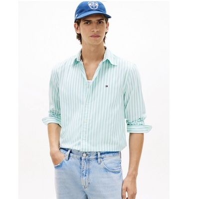 👔 Tommy Hilfiger TH Flex Regular Fit Stripe Poplin Shirt für 40,26€ (statt 58€)