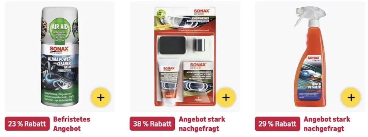 🧽🚗 Amazon: SONAX Mega Sale z.B. Lackpflege für 11€ (statt 15€)