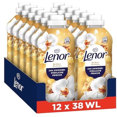 🌸 12x 38WL Lenor Weichspüler Goldene Orchidee für 25,64€ (statt 36€)