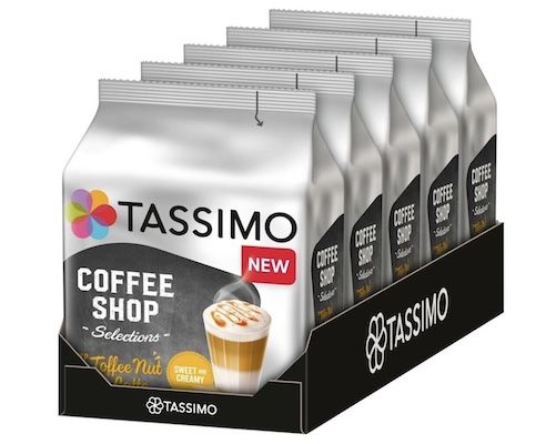 ☕️ 5x 8 Pads Tassimo Coffee Shop Selection Toffee Nut Latte für 25€ (statt 35€) ☕️ 5x 8 Pads Tassimo Coffee Shop Selection Toffee Nut Latte für 25€ (statt 35€)