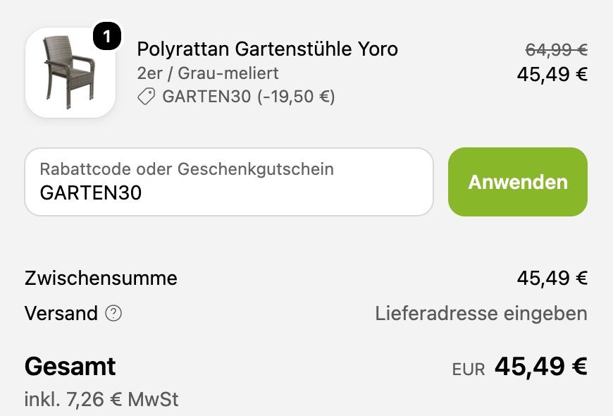 🪑 2x Juskys Yoro Gartenstuhl aus Polyrattan mit Armlehnen für 45,49€ (statt 80€) - Schwarz 47,59€ 🪑 2x Juskys Yoro Gartenstuhl aus Polyrattan mit Armlehnen für 45,49€ (statt 80€) Schwarz 47,59€