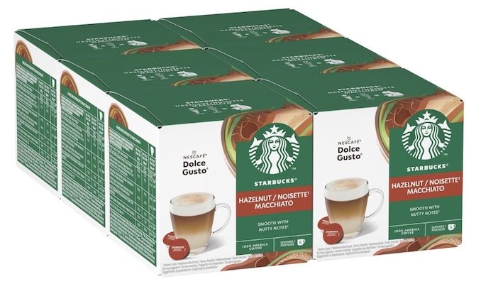 ☕️ 6x 12 Starbucks Hazelnut Macchiato Kaffeekapseln für 29,99€ (statt 38€) ☕️ 6x 12 Starbucks Hazelnut Macchiato Kaffeekapseln für 29,99€ (statt 38€)
