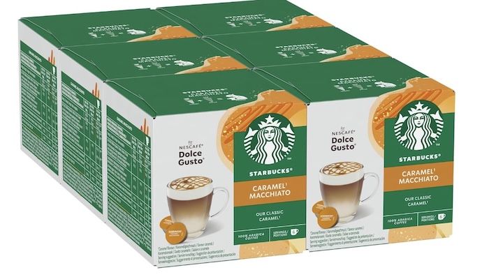☕️ 6x 12 Starbucks Caramel Macchiato Dolce Gusto für 29,99€ (statt 35€)