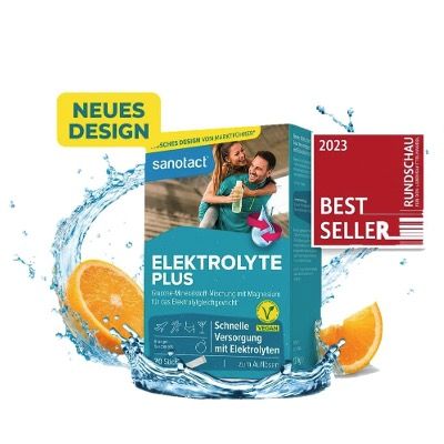 🍊 20er Pack sanotact Elektrolyte Plus mit Orangengeschmack ab 3,02€ (statt 5,29€)