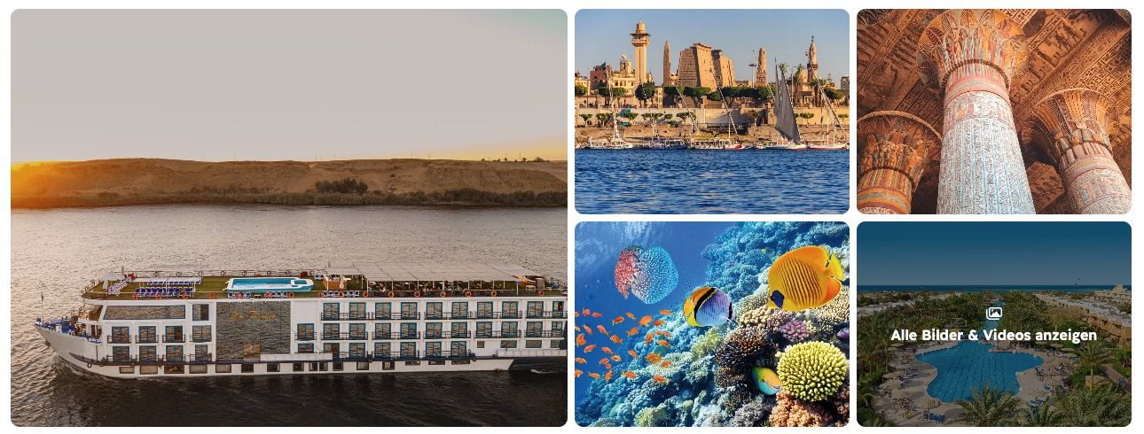 ☀️ 15 Tage Ägypten 🇪🇬 Kombireise Hurghada 🏖️ mit Nil-Kreuzfahrt inkl. Abu Simbel ab 888€ p.P. ☀️ 15 Tage Ägypten 🇪🇬 Kombireise Hurghada 🏖️ mit Nil Kreuzfahrt inkl. Abu Simbel ab 888€ p.P.