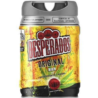 🍺🌵 5 Liter Desperados Bier mit Tequila Partyfass für 14,42€ (statt 20€)