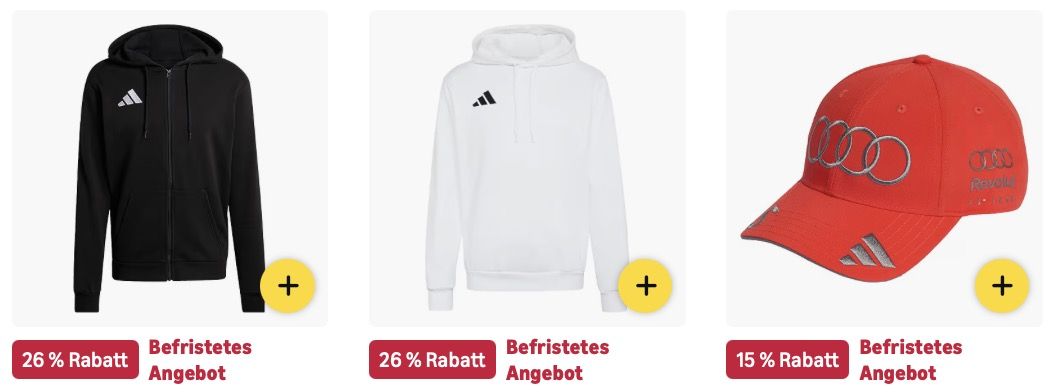 👟👕🤯 Amazon: Adidas MEGASALE mit bis -50% z.B. F1 Team Gabriel Bortoleto Kappe für 47€ (statt 55€) 👟👕🤯 Amazon: Adidas MEGASALE mit bis 50% z.B. F1 Team Gabriel Bortoleto Kappe für 47€ (statt 55€)