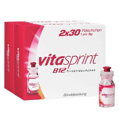🍋💊 2x Vitasprint B12 Trinkfläschchen mit 60 Stück ➡️ Vitamin B12 und Eiweiß ab 58€ (statt 65€)