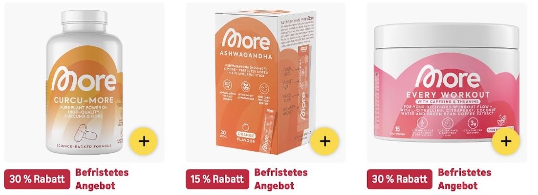 😋💪🏻 Amazon: MORE Produkte im Sale z.B. 90 Kapseln MORE Harmony für 20€ (statt 30€) 😋💪🏻 Amazon: MORE Produkte im Sale z.B. 90 Kapseln MORE Harmony für 20€ (statt 30€)