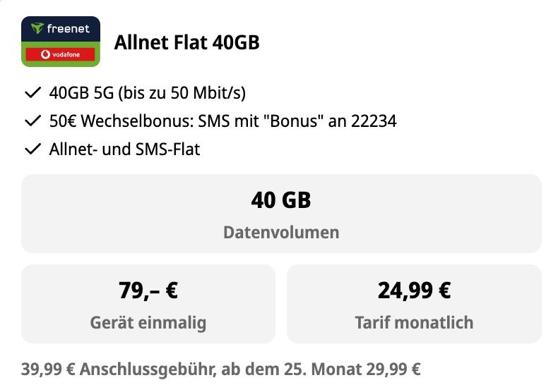 📱 Samsung Galaxy S26 (256GB) für 79€ + Vodafone Allnet 40GB für 24,99€ mtl. + 50€ Bonus 📱 Samsung Galaxy S26 (256GB) für 79€ + Vodafone Allnet 40GB für 24,99€ mtl. + 50€ Bonus