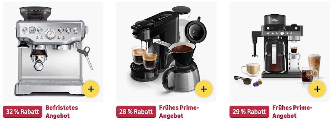 🤑☕️ Amazon: Kaffeemaschinen im frühen Prime Sale mit bis  45% z.B. Ninja Prestige für 200€ (statt 240€)
