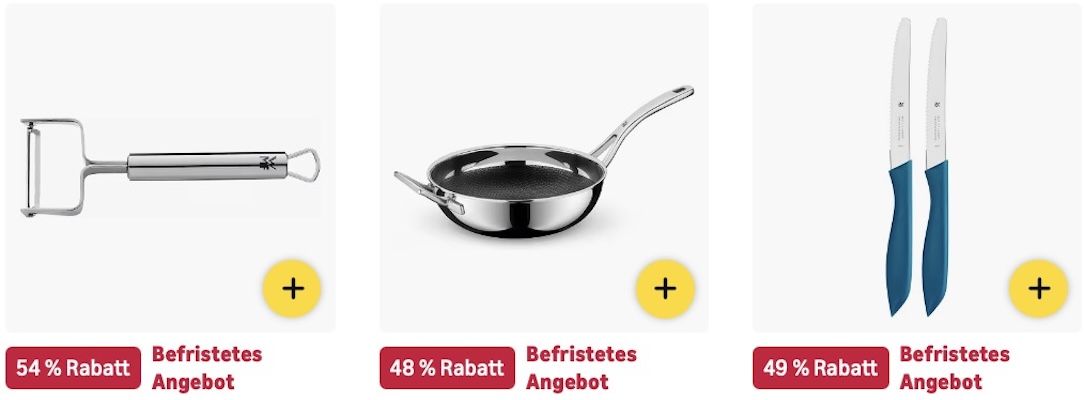 👨‍🍳 Amazon: WMF Mega Sale mit bis  54% z.B. Kochtopfset für 127€ (statt 145€)