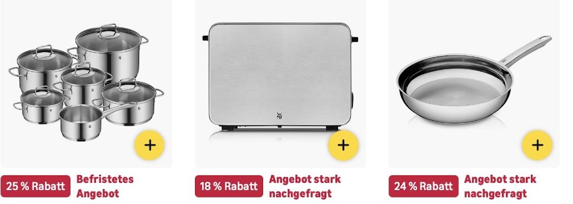 👨🍳 Amazon: WMF Mega Sale mit bis -54% z.B. Kochtopfset für 127€ (statt 145€)