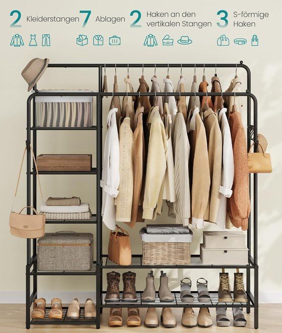 👕 SONGMICS offener Kleiderständer aus Metall mit 9 Ablagen für 38,99€ (statt 56€) 👕 SONGMICS offener Kleiderständer aus Metall mit 9 Ablagen für 38,99€ (statt 56€)