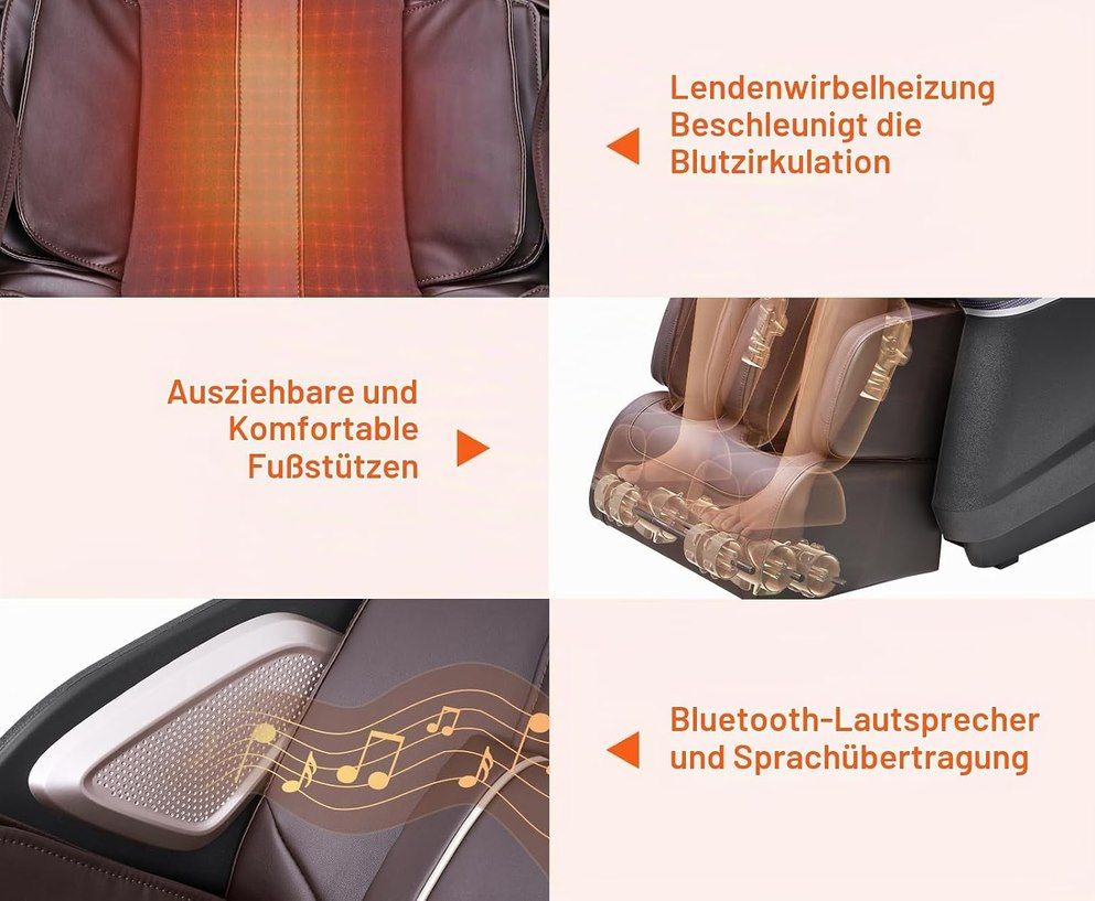 💆‍♂️ VEVOR Massagesessel mit flexibler SL Schiene für 698,60€ (statt 822€)