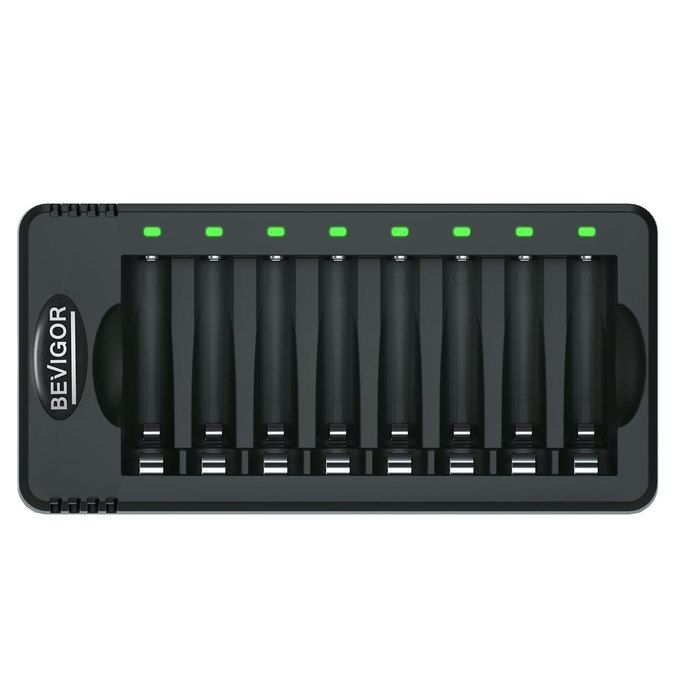 🔋 Bevigor Ladegerät für NiMH Akkus (AA & AAA) mit 8 Slots für 7,79€ (statt 12€)