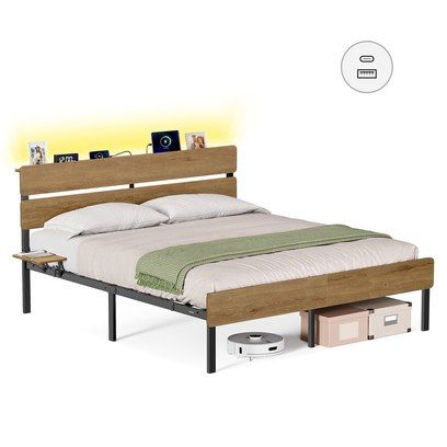 🛌 VASAGLE Doppelbettgestell (160 x 200) aus Metallrahmen & LEDs für 87,99€ (statt 130€)